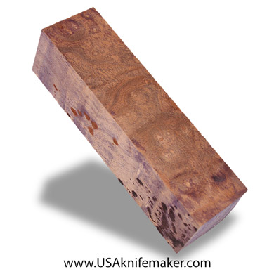 Madrone Burl Block #3046 - Dyed - 1.7" x 1.65" x 5.9" 