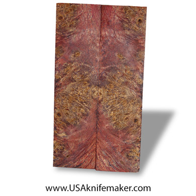 Wood - Madrone Scales - Double Dyed - Stabilized  - #4000 - .300" x 1.6" x 6.1" - Knife Handle Material