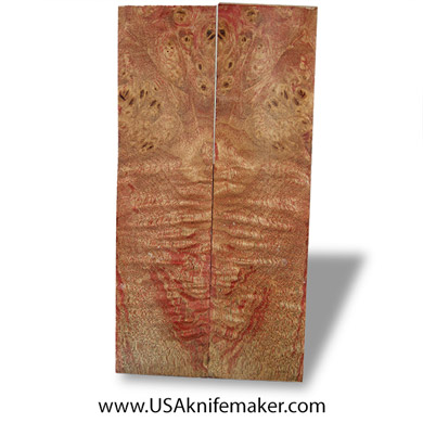 Wood - Madrone Scales - Double Dyed - Stabilized  - #4004 - .300" x 1.6" x 6.1" - Knife Handle Material