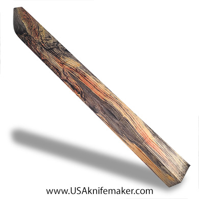 Box Elder Flame Burl Wood Axe Handle Block #001 - 1.75" x 1.3" x 19.25" - Dyed and Stabilized
