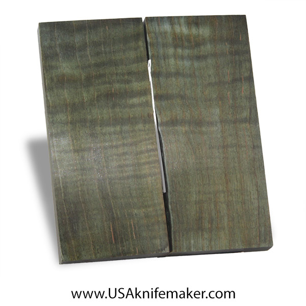Quilted Maple Knife Scales - Stabilized - Dyed - #3035 - 2" x 5" x .375"