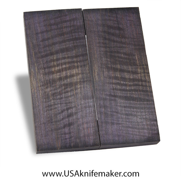 Quilted Maple Knife Scales - Stabilized - Dyed - #3038 - 2" x 5" x .375"