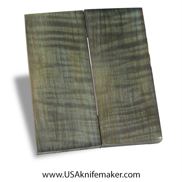Quilted Maple Knife Scales - Stabilized - Dyed - #3042 - 2" x 5" x .375"