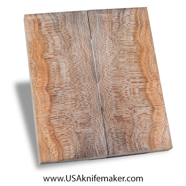 Quilted Maple Knife Scales - Stabilized - Dyed - #3047 - 2"x5.5"x.375