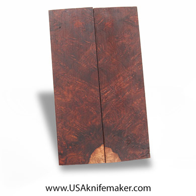 Honduran Rosewood Burl Scales #2014 - .25" x 1.45" x 5" - Knife Handle Material