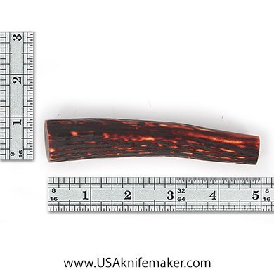 Sambar Stag Tine #150 - Dyed Amber - Knife Handle Material