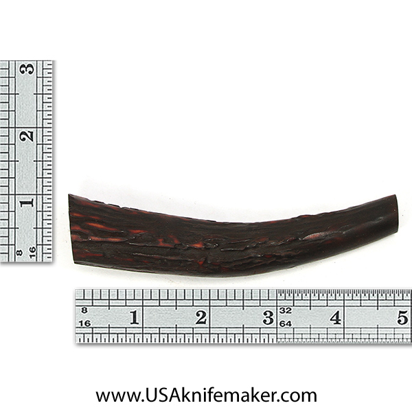 Sambar Stag Tine #140 - Dyed Amber - Knife Handle Material