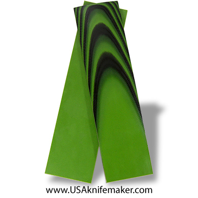UltreX™ G10 - Black & Neon Green 3/8"  - Knife Handle Material