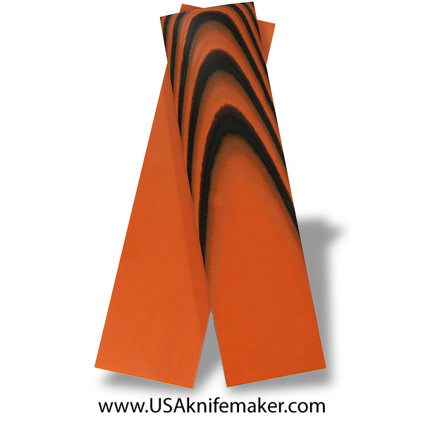 Knife Scales - G10 Orange & Black - 4 x 1 1/2 x 1/4 — WoodWorld