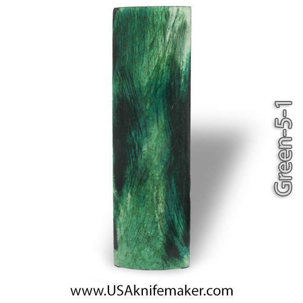 Camel Bone - Smooth - 0.23" x 1.2" x 5" Single Scale- Dyed Green #1