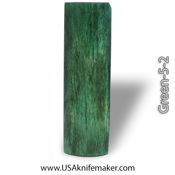 Camel Bone - Smooth - 0.23" x 1.2" x 5" Single Scale- Dyed Green #2