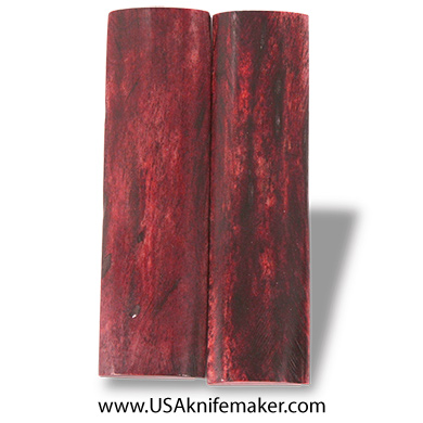 Camel Bone - Dyed Red - 4.5" x 1.25" Pair of Scales