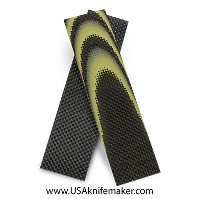 Carbon Fiber & Yellow G10 1/8" - Knife Handle Material