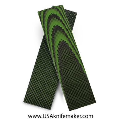 Carbon Fiber & Neon Green G10 3/16" - Knife Handle Material