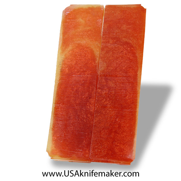 Copper & Gold Cast Resin Scales - .375" x 1.5" x 6" - Knife Handle Material