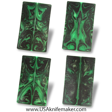 Black Green & Transparent Green Cast Resin Scales