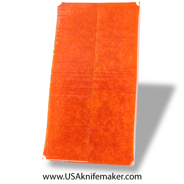 Orange Cast Resin Scales - .375" x 1.5" x 6" - Knife Handle Material