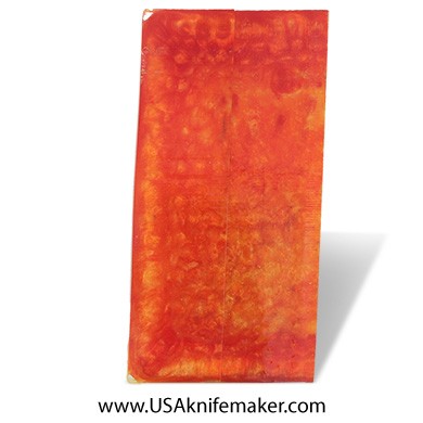 Red & Gold Cast Resin Scales - .375" x 1.5" x 6" - Knife Handle Material