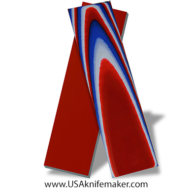UltreX™ G10 - Red, White & Blue 3/8"  - Knife Handle Material