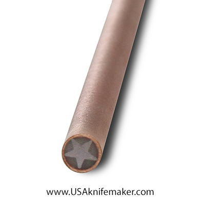 Mosaic - USA KMS  Copper Mosaic Pin for Knife Handle #218-4 - 3/16" Diameter w/White Epoxy 