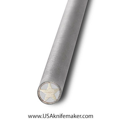 Mosaic - USA KMS Mosaic Pin for Knife Handle 3/16" x 11" SS #318-4 w/White Epoxy