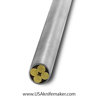 Mosaic - USA KMS Mosaic Pin for Knife Handle 3/16" x 11" SS #320-1 w/Black Epoxy