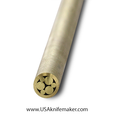 Mosaic - USA KMS Brass Mosaic Pin for Knife Handle #102-1-  1/4" Diameter