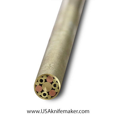Mosaic - USA KMS Mosaic Pin for Knife Handle 1/4" x 11" Brass #104-1