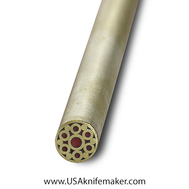 Mosaic - USA KMS Brass Mosaic Pin for Knife Handle #106-2- 1/4" Diameter