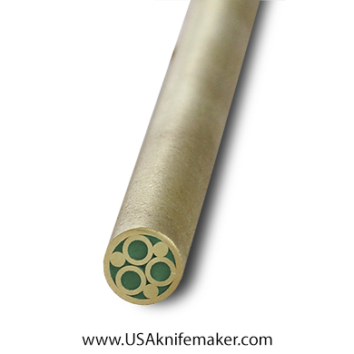 Mosaic - USA KMS Brass Mosaic Pin for Knife Handle #108-4 - 1/4" Diameter