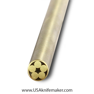 Mosaic - USA KMS Mosaic Pin for Knife Handle 1/4" x 11" Brass #112-1