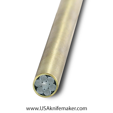 Mosaic - USA KMS Mosaic Pin for Knife Handle 1/4" x 11" Brass #113-2