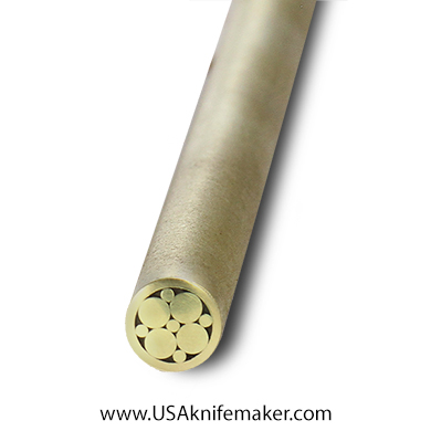 Mosaic - USA KMS Brass Mosaic Pin for Knife Handle #114- 1/4" Diameter