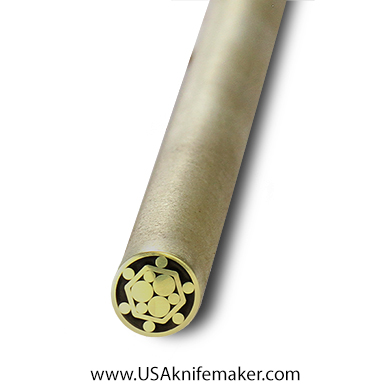 Mosaic - USA KMS Brass Mosaic Pin for Knife Handle  #115- 1/4" Diameter
