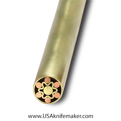 Mosaic - USA KMS Brass Mosaic Pin for Knife Handle #153-1- 5/16" Diameter