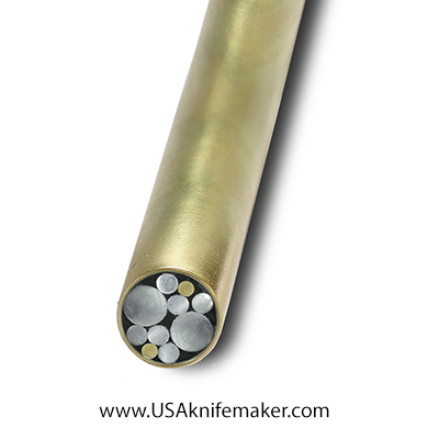 Mosaic - USA KMS Mosaic Pin for Knife Handle 5/16" x 11" Brass #155-1