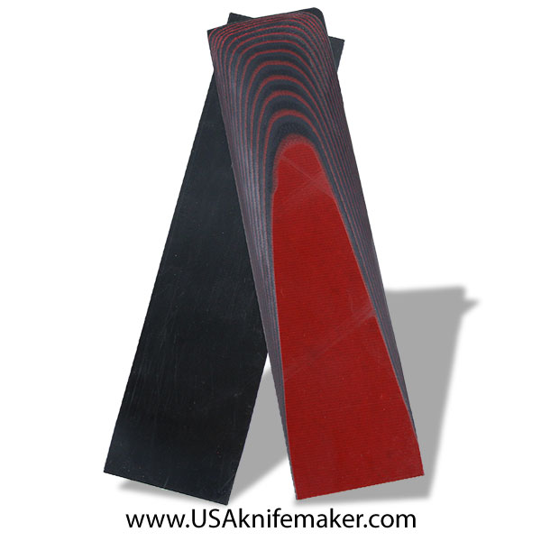 UltreX™ SureTouch™ - Cherry Red G10 1 layer, Black G10 1 layer & Black Rubber 3/8" - Knife Handle Material