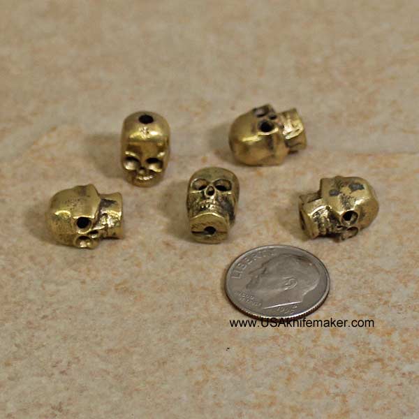 Skull - Shi Brass Two-sided Vertical Hole