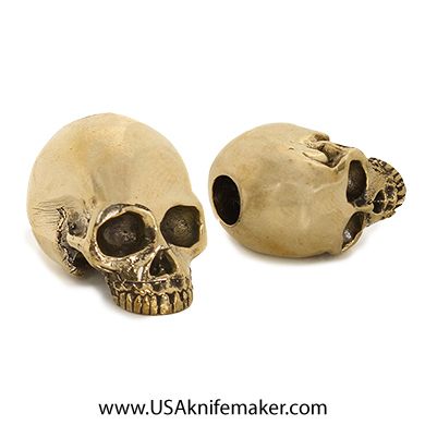 Skull - LionArmory Classic Skull Bead - Brass