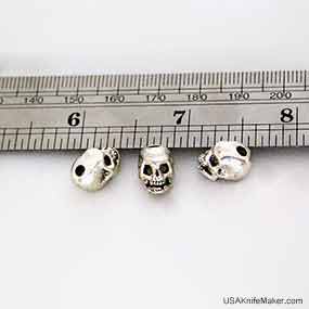  Skull - Pewter Vertical Hole 14mm x 10mm