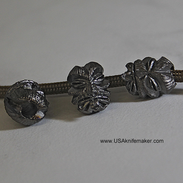 Spacer Bead - Kiko Tiki - Pewter Plated Hematite Matte