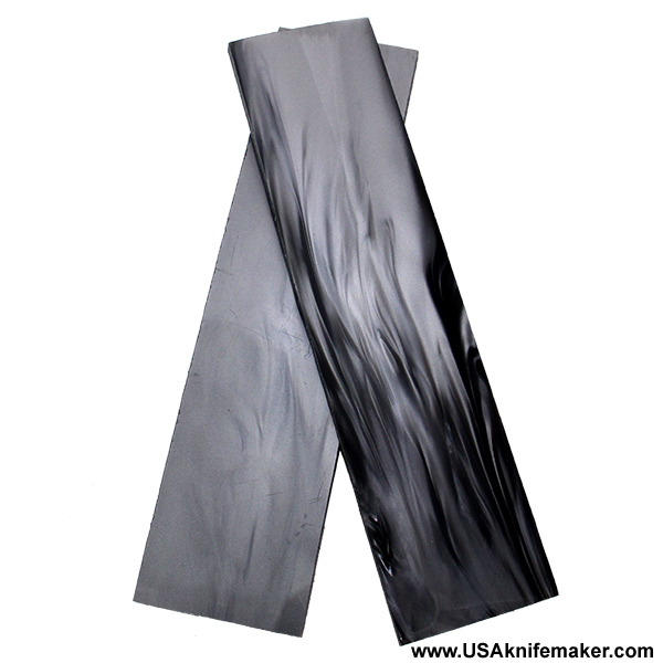 Kirinite (TM) Black MOP 3/16" x 1.5" x 6" pair of scales