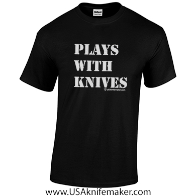 T-shirt - Plays with Knives T-Shirt - Black
