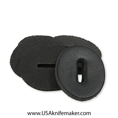 Spacer Washers - Leather Stacking Washers for Leather Handle- Dyed Black