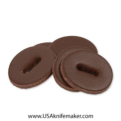 Spacer Washers - Leather Stacking Washers for Leather Handle- Dyed Brown