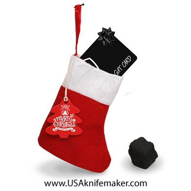 Physical Gift Card with Coal in Stocking