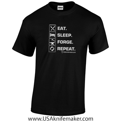 T-shirt - Eat. Sleep. Forge. Repeat. - Black