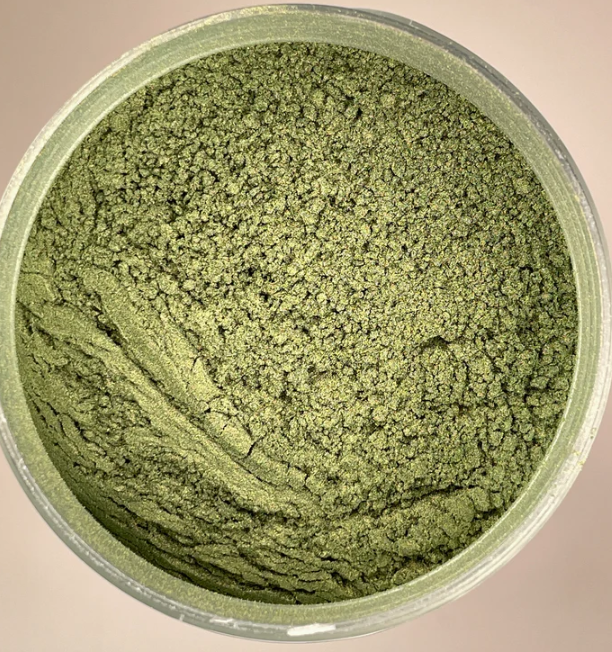 BeaverDust- Olive Green Mica Powder- 45 grams
