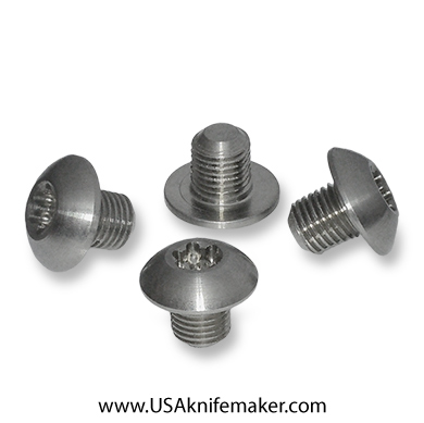 Pivot Screw , .26" Head Dia, 6-64 Thread, .15" Thread Length, Titanium