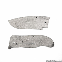 Template drill pattern liner lock knife folder